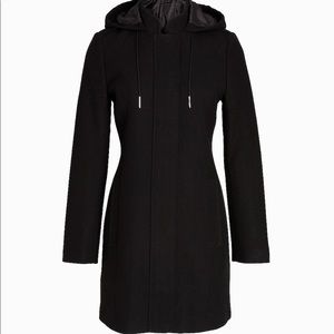 Beautiful EXPRESS Hooded Wool-Blend Coat